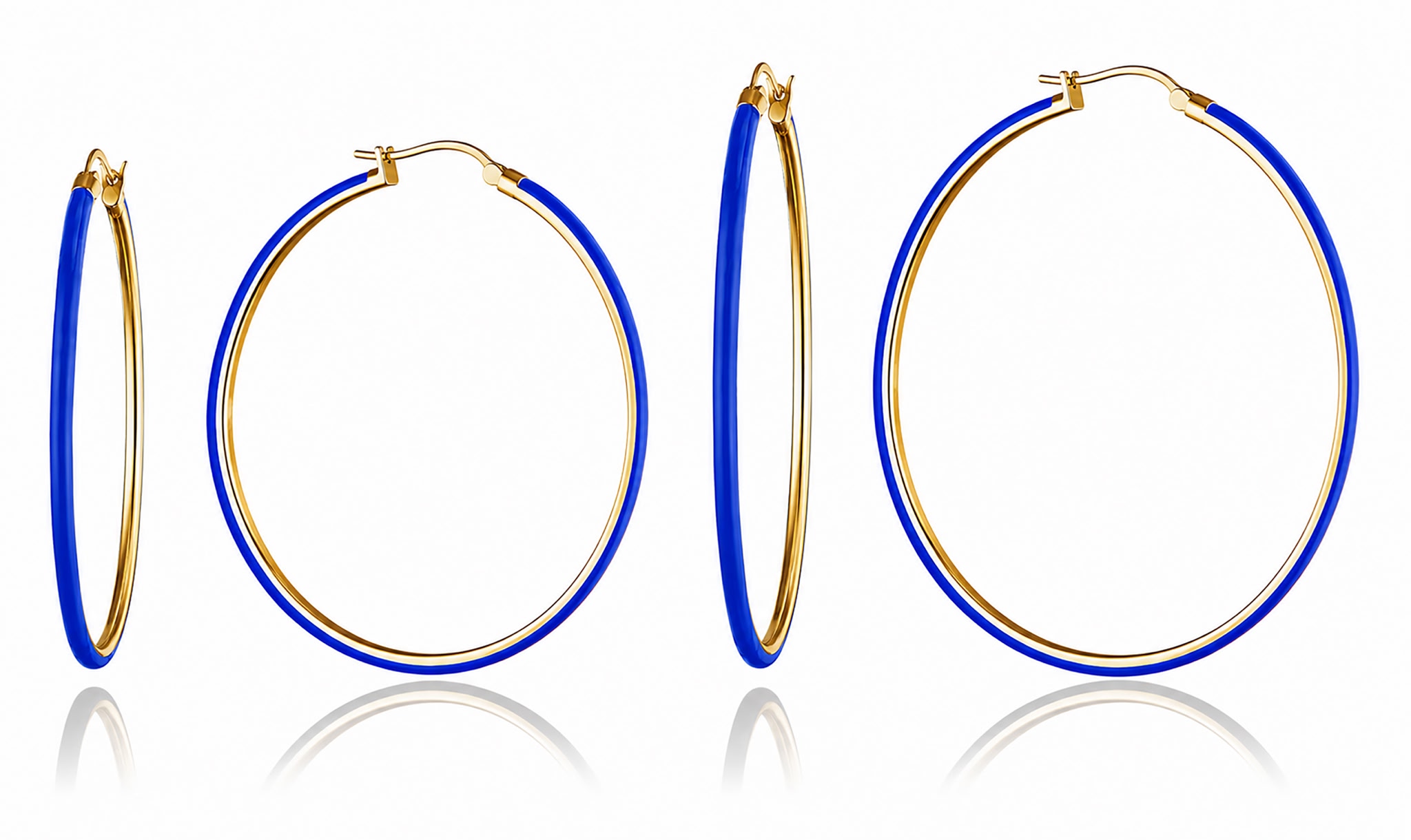 Royal Blue hoops — large