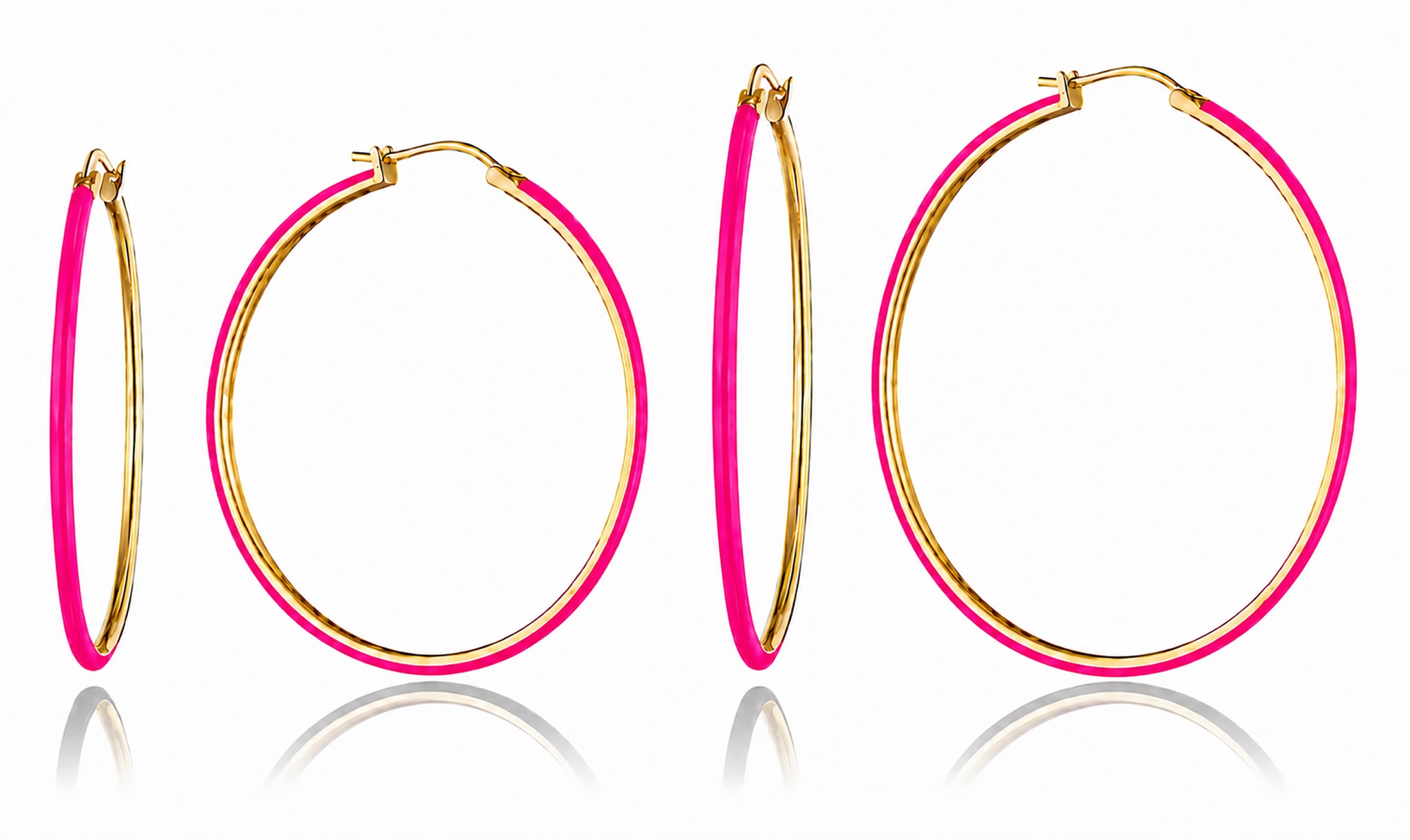 Hot Pink hoops — large